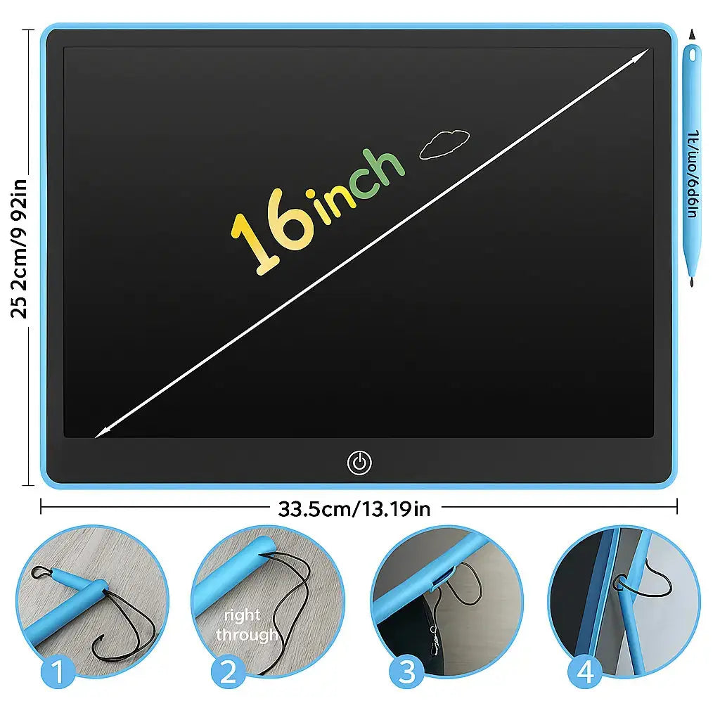 Ardoise à dessin LCD 16 pouces avec ficelle Ardoises Magiques