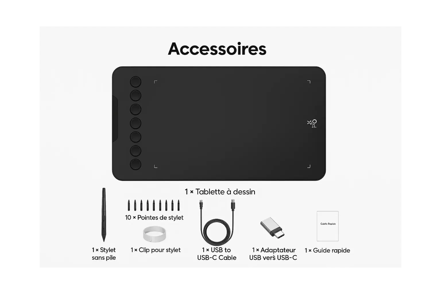 XPPen-Tablette graphique Deco mini7 V2 ardoises magiques