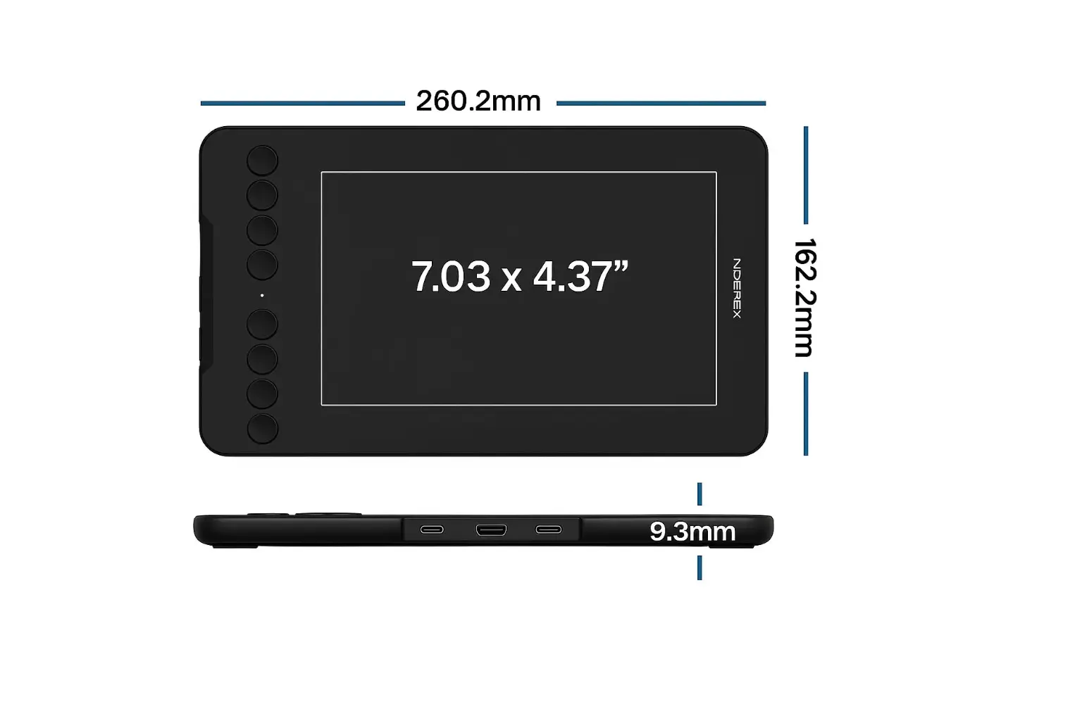 XPPen-Tablette graphique Deco mini7 V2 ardoises magiques